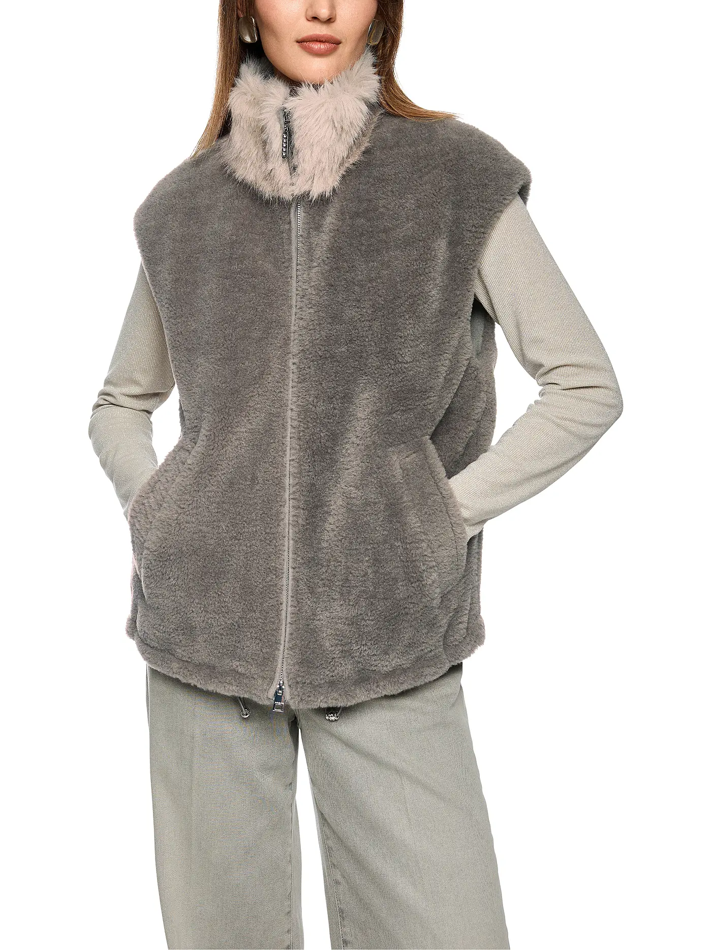 MARC CAIN | Gilet in Felloptik | 